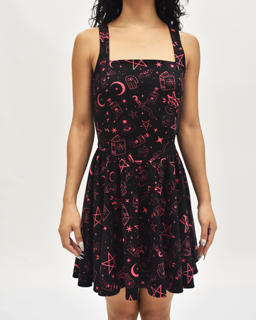 VESTIDO ESCOTE CUADRADO CON TAROT (7817387376719)